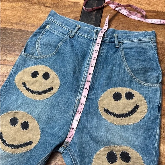 Kapital embroidered denim smiley patchwork jeans - Picture 5 of 14